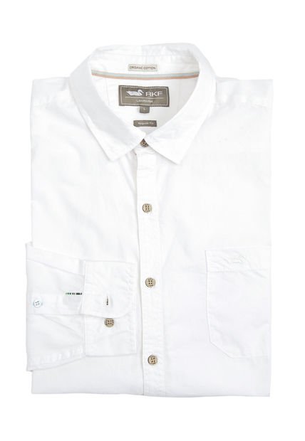 Camisa Algodón Orgánico Galiton Blanco Hombre Rockford