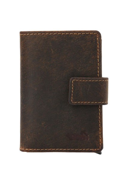 Billetera Cuero Hombre HU Multicards Café Rockford