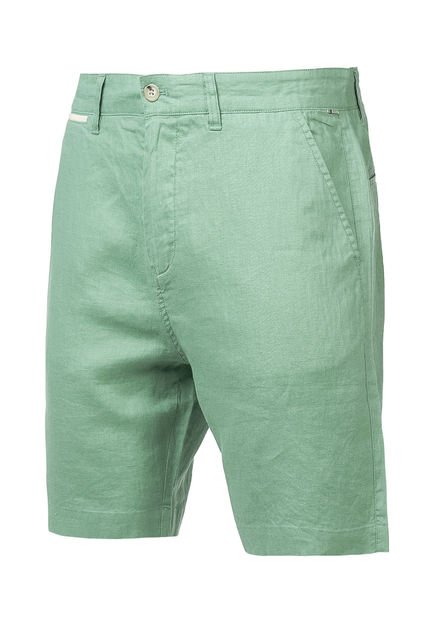 Short Lino Orgánico Linen Verde Hombre Rockford