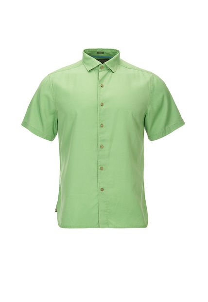 Camisa Tencel Hombre Weekend Verde Rockford