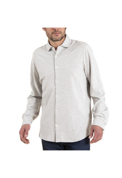 Polera Algodón Orgánico Hombre Piquelong Gris Rockford