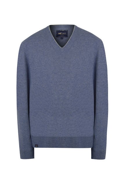 Sweater Cashmere Hombre Cash V Azul Rockford