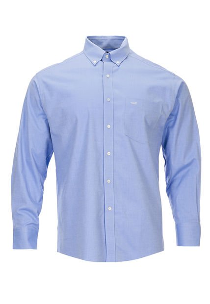 Camisa Libre De Arrugas Hombre Wor Azul Rockford