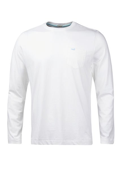 Polera Algodón Orgánic Hombre Basiclong Blanco Rockford