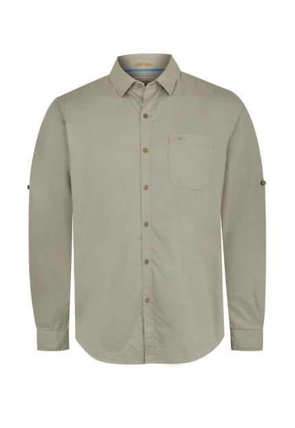 Camisa Algodón Orgánico Verde Galiton Hombre Rockford