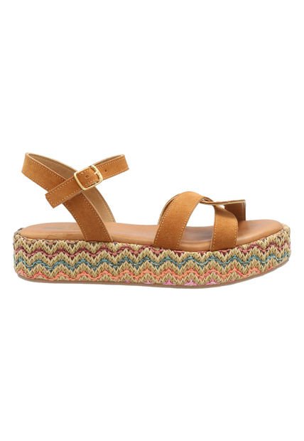 Sandalia Cuero Mujer Clavel Multicolor Rockford