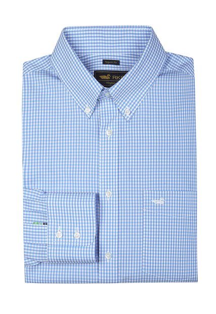 Camisa Libre De Arrugas Azul Cielo WF Hombre Rockford