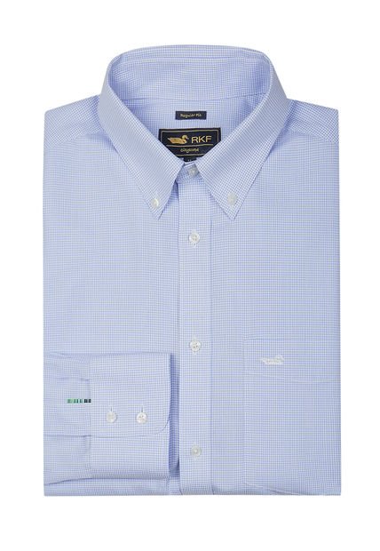 Camisa Libre De Arrugas WF Celeste Hombre Rockford