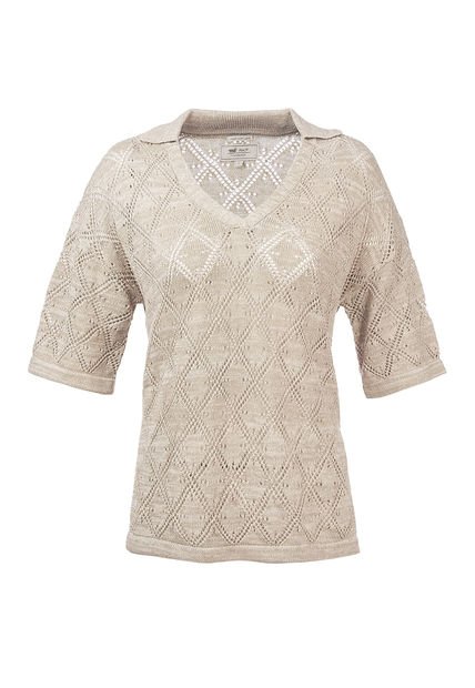 Polera Algodón Orgánico Caicos Beige Mujer Rockford