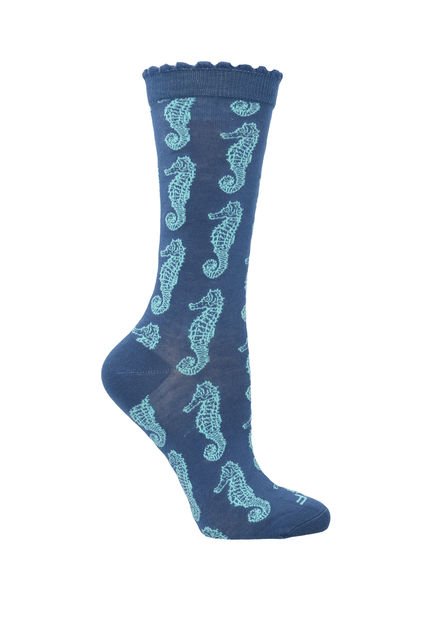 Calcetin Azul St Seahorse Mujer Rockford