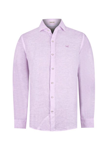 Camisa Lino Orgánico Lila Linen Hombre Rockford