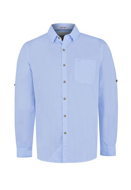 Camisa Algodón Orgánico Celeste Galiton Hombre Rockford