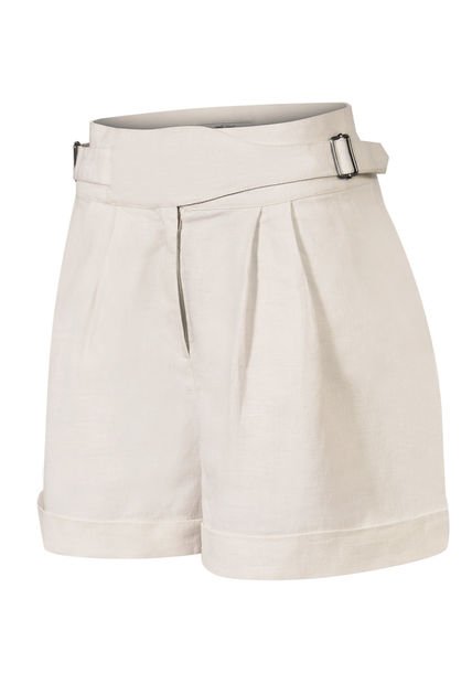 Short Lino Orgánico Beige Anoum Mujer Rockford