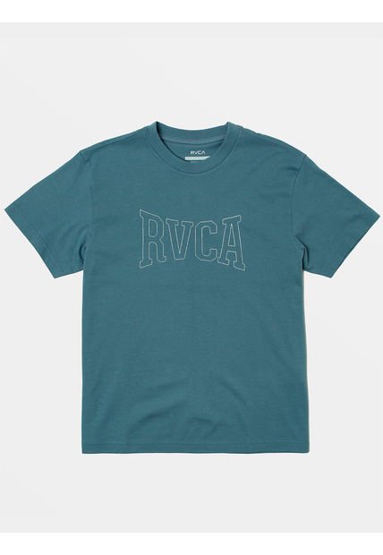 Polera Manga Corta Hombre Stitch Azul RVCA