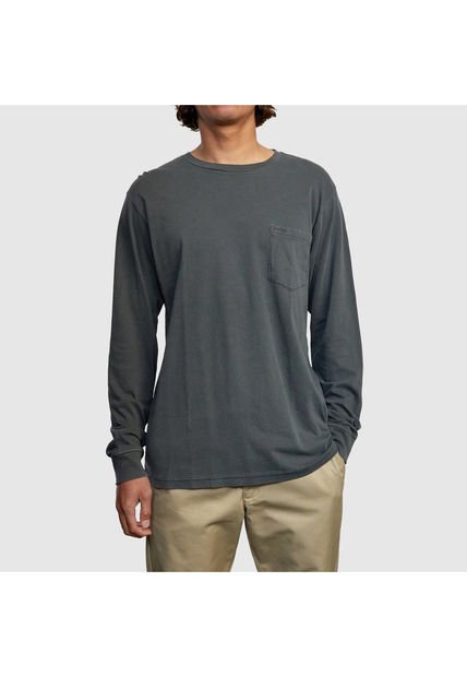 Polera M/L Hombre PTC Pigment Grafito RVCA