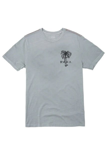 Polera Manga Corta Hombre Pommier Palms Gris RVCA