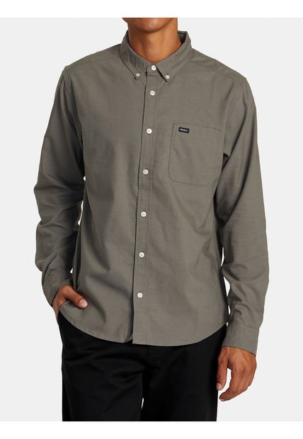 Camisa Manga Larga Hombre That´ll Do Stretch Gris RVCA