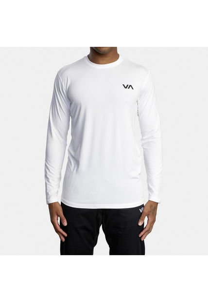 Polera Hombre Sport Vent Ls M Kttp Blanco RVCA