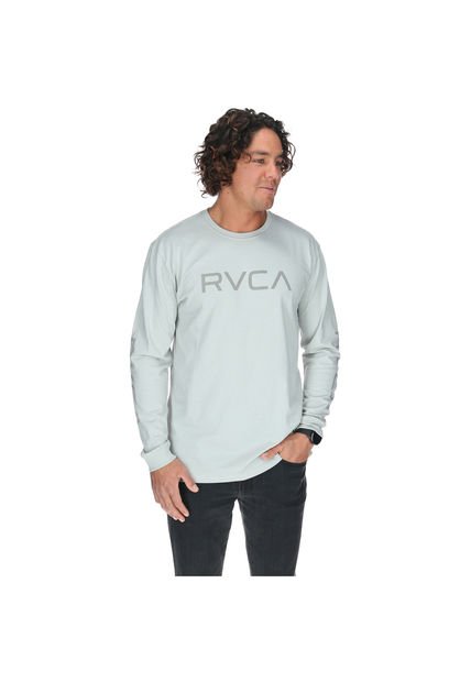 Polera M/C Hombre Big Rvca Ls Gris RVCA