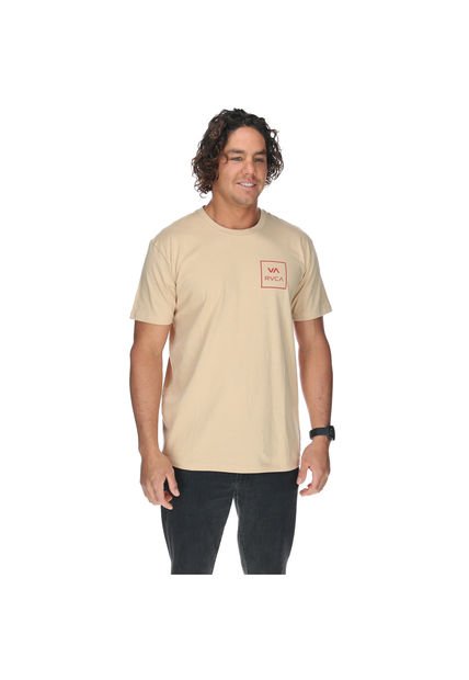 Polera M/C Hombre Va All The Way Ss Beige RVCA