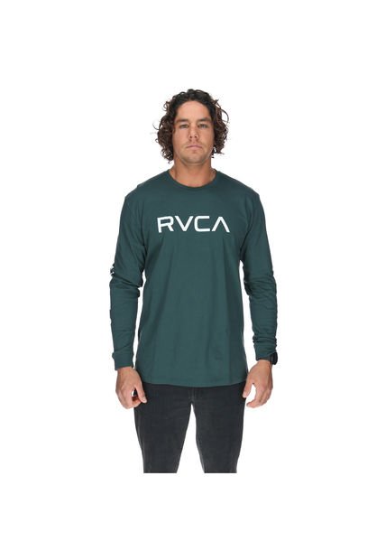 Polera M/C Hombre Big Rvca Ls Verde RVCA