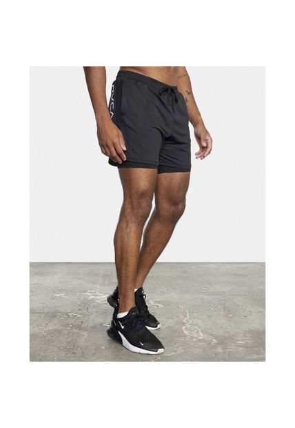 Short Deportivo Hombre Vent Running 15 Negro RVCA Compra Ahora Dafiti Chile