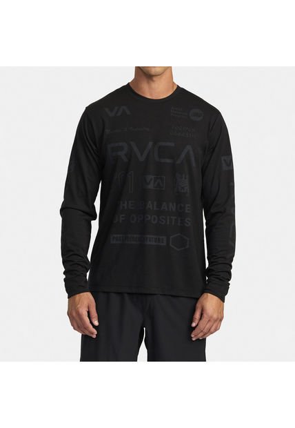 Polera Hombre All Brand Ls M Tees Negro RVCA