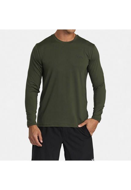 Polera Hombre Sport Vent Ls M Kttp Verde RVCA