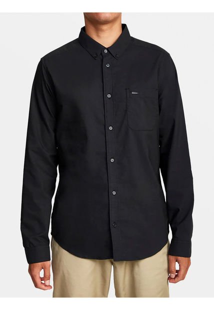 Camisa Manga Larga Hombre That´ll Do Stretch Negra RVCA