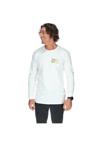 Polera M/C Hombre Shifted Ls Blanco RVCA