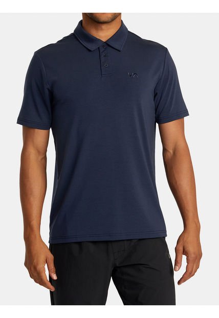 Polera Manga Corta Hombre Balance Polo Azul RVCA