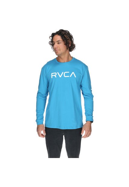 Polera M/C Hombre Big Rvca Ls Azul RVCA