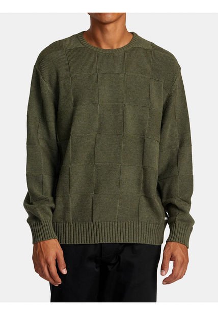 Sweater Hombre Hi Grade Boro Crew Verde RVCA