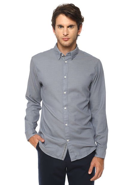 Camisa Onefrank Gris Selected - Calce Regular