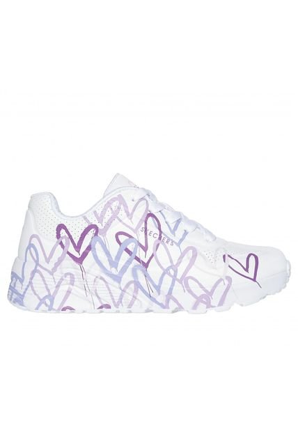 Zapatilla Niña Uno Lite Spread The Love Blanco Skechers