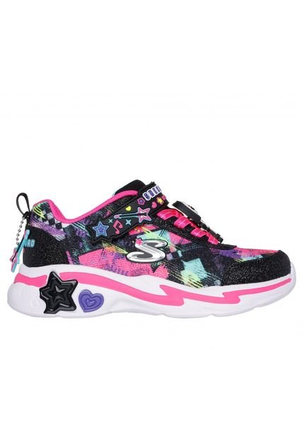 Zapatilla Niña Snuggle Sneaks Skech Squad Negro Skechers