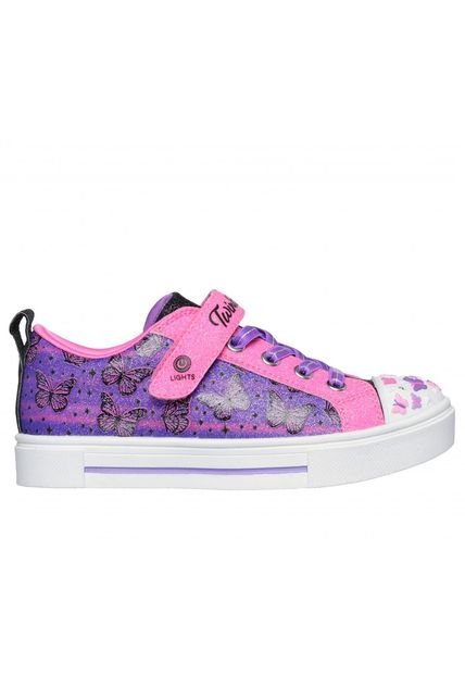 Zapatilla Niña Twinkle Sparks Ombre Flutter Morada Skechers