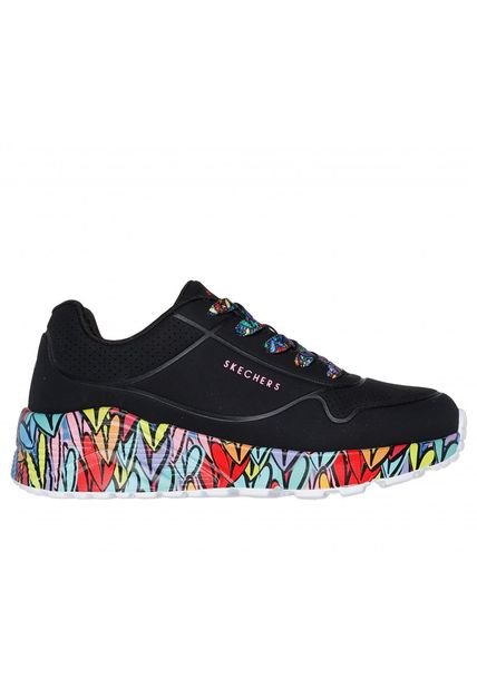 Zapatilla Niña Uno LiteSubtle Love Negro Skechers