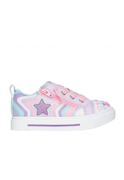 Zapatilla Niña Twinkle Sparks Cosmic Burst Morado Skechers