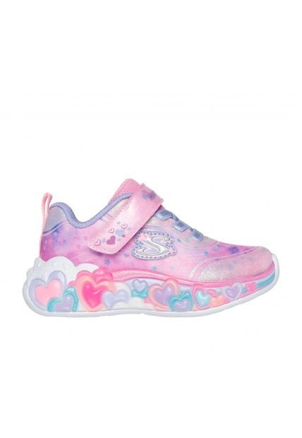 Zapatilla Niña Eternal Heart Lights Rosado Skechers