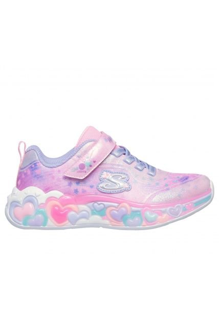 Zapatilla Niña Eternal Heart Lights Rosado Skechers