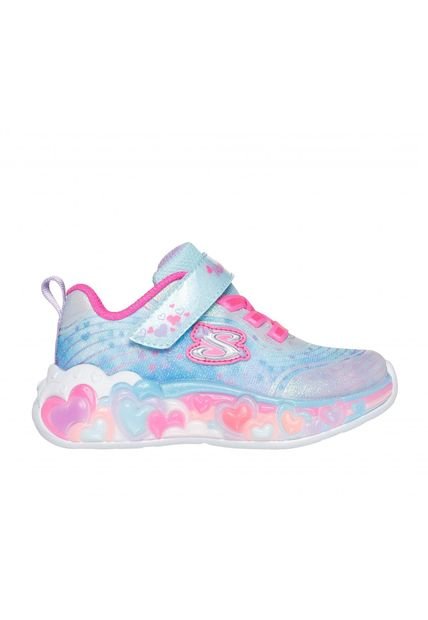 Zapatilla Niña Eternal Heart Lights Azul Skechers