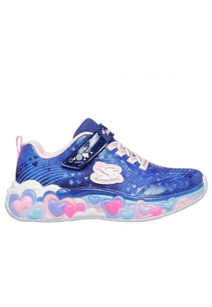 Zapatilla Niña Eternal Heart Lights Azul Skechers