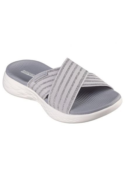 Skechers sandals mujer gris on sale