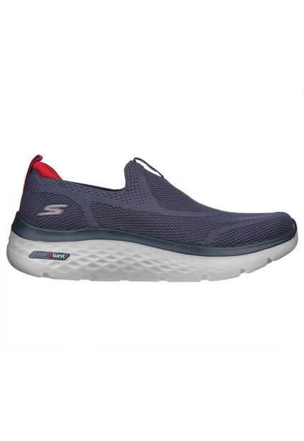 Skechers burst hombre gris on sale