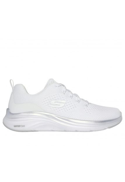 Zapatilla Mujer Vapor Foam Midnight Glimmer Blanco Skechers