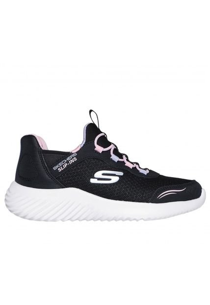 Zapatilla Niña Skechers Slip-ins: Bounder Simple Cute Negro