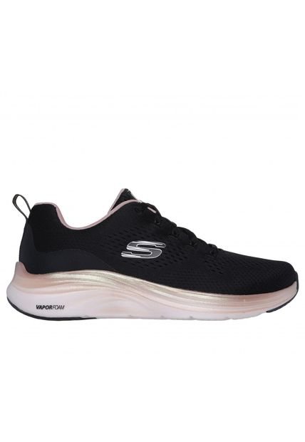 Zapatilla Mujer Vapor Foam Midnight Glimmer Negro Skechers