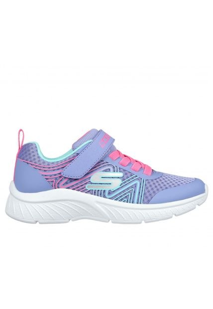 Zapatilla Niña Microspec Plus Swirl Sweet Celeste Skechers