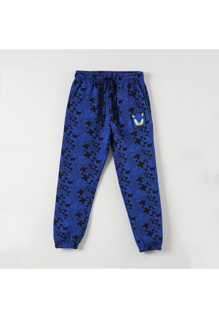 Pantalon De Buzo Niño Logo Azul Sonic